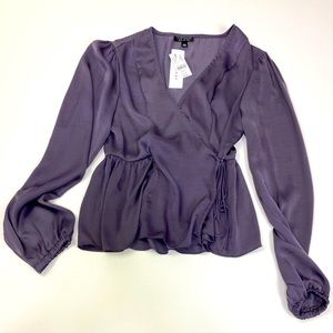 Top Shop Wrap Front Blouse NWT Size 4 Women’s